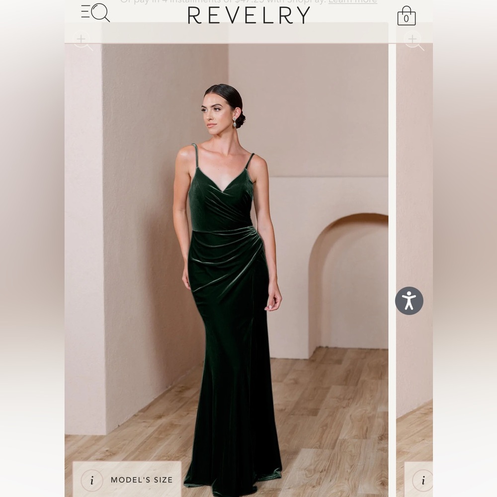 Revelry Velvet Green Rory Dress